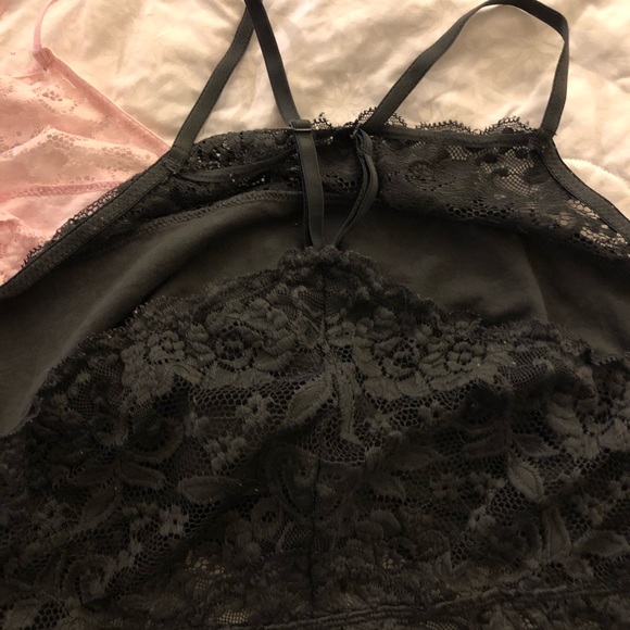 2 SO Bralettes Charcoal/Pink - Picture 5 of 12